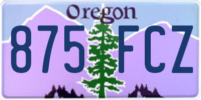 OR license plate 875FCZ