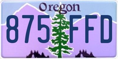OR license plate 875FFD