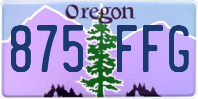 OR license plate 875FFG