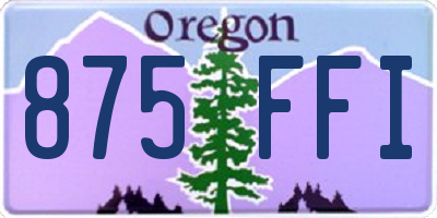 OR license plate 875FFI