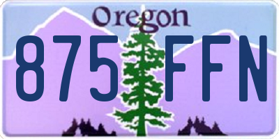 OR license plate 875FFN