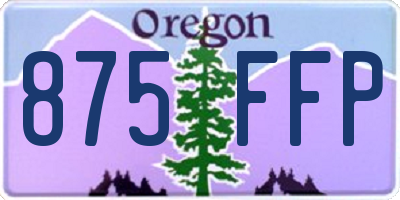 OR license plate 875FFP