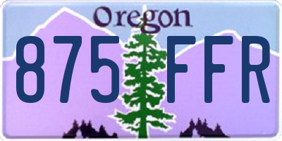 OR license plate 875FFR