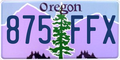 OR license plate 875FFX