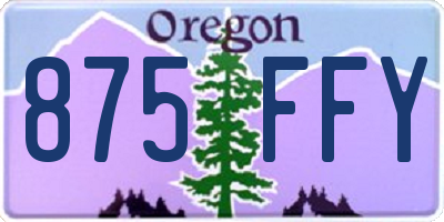 OR license plate 875FFY