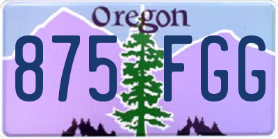 OR license plate 875FGG