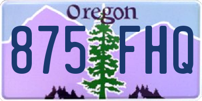 OR license plate 875FHQ