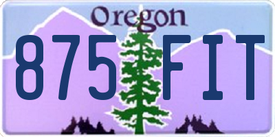 OR license plate 875FIT
