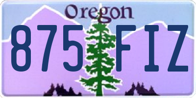 OR license plate 875FIZ