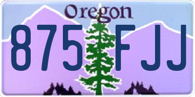 OR license plate 875FJJ