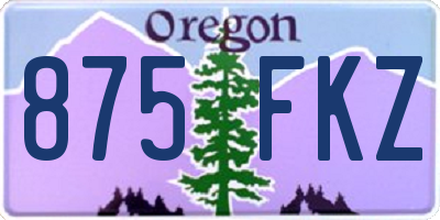 OR license plate 875FKZ