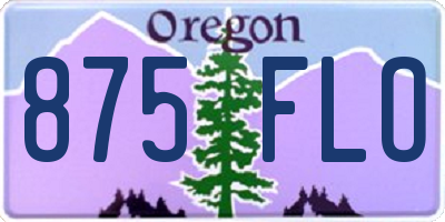 OR license plate 875FLO