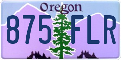 OR license plate 875FLR