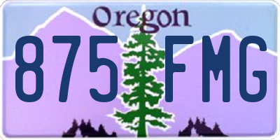 OR license plate 875FMG