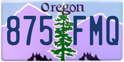 OR license plate 875FMQ