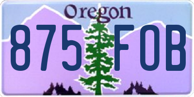 OR license plate 875FOB