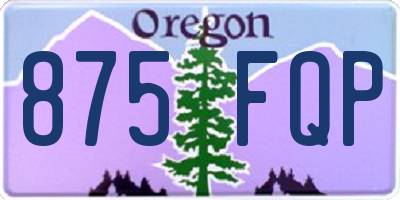 OR license plate 875FQP