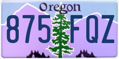 OR license plate 875FQZ