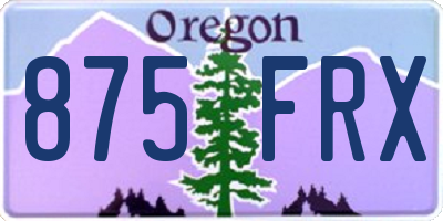 OR license plate 875FRX