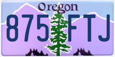 OR license plate 875FTJ