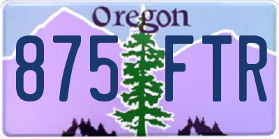 OR license plate 875FTR