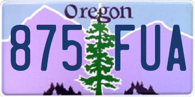 OR license plate 875FUA
