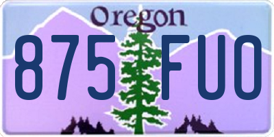 OR license plate 875FUO
