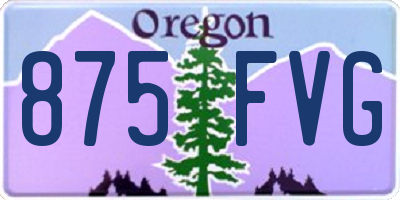 OR license plate 875FVG