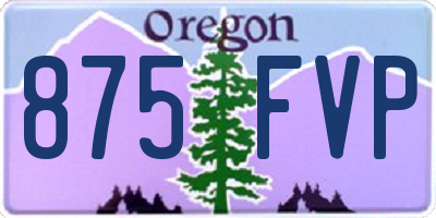 OR license plate 875FVP
