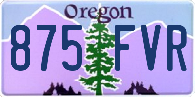 OR license plate 875FVR