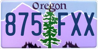 OR license plate 875FXX