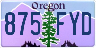 OR license plate 875FYD