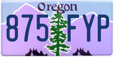 OR license plate 875FYP