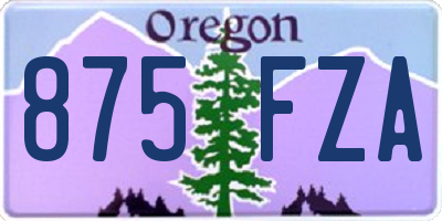 OR license plate 875FZA