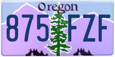 OR license plate 875FZF