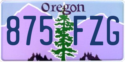 OR license plate 875FZG