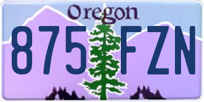OR license plate 875FZN
