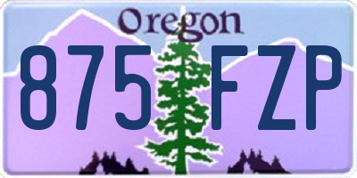 OR license plate 875FZP