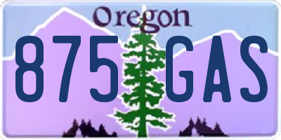 OR license plate 875GAS