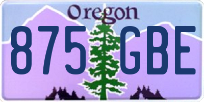 OR license plate 875GBE