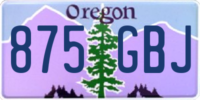 OR license plate 875GBJ