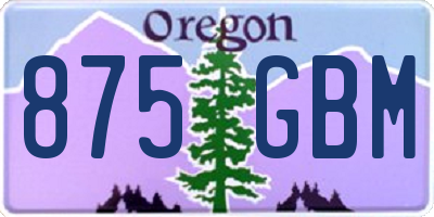 OR license plate 875GBM