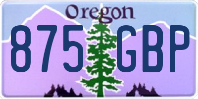 OR license plate 875GBP