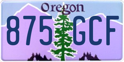 OR license plate 875GCF