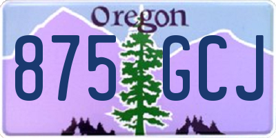 OR license plate 875GCJ
