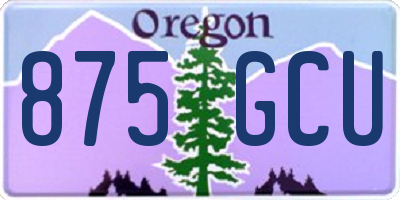 OR license plate 875GCU