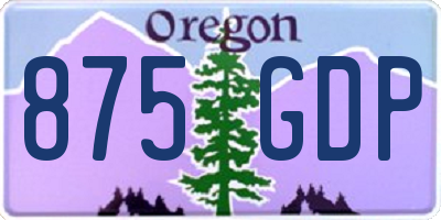 OR license plate 875GDP
