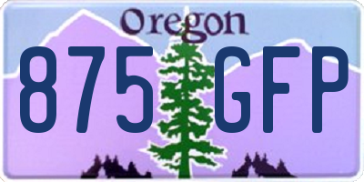 OR license plate 875GFP