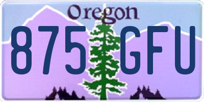 OR license plate 875GFU