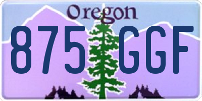 OR license plate 875GGF
